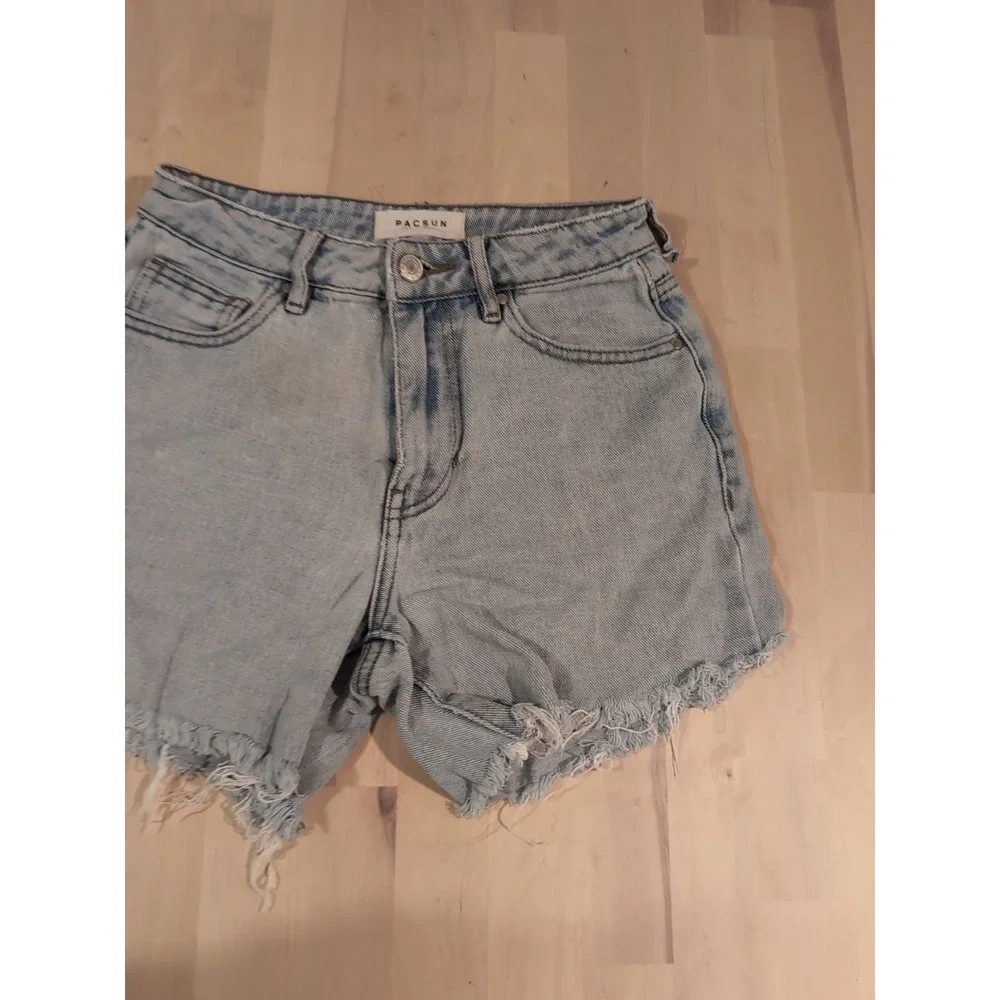 PacSun Los Angeles Candle Blue Style‎ 0213 Mom Short Blue Jean Short Sz 24